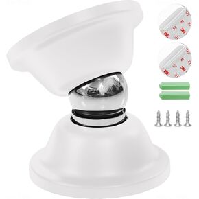 NiHome White Magnetic Door Stop for Secure Door Holding & Stopping, Easy Install Non-Obtrusive Design, Flexible Mounting Options for RV, Older Homes & Uneven Doors, Protects Walls(1PCS)