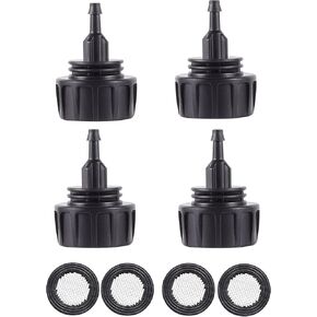 Inner 3/4 inch to Single 1/4 Pipe Joint with Four Black Strainer 6-Point Washers，Garden Irrigation System Used in Gardens,Lawns
