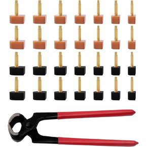 28 Pairs High Heel Tips Replacement Kit U Shaped Heel Cap Cover Shoe Replacement High Heel Caps Protectors Heels Tips Replacement Dowels for High Heel Shoes 7.87 Inch High Heel Remove Pliers