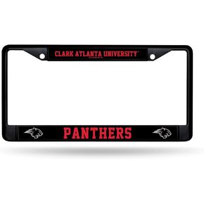 Rico Industries NCAA Clark Atlanta University Panthers - CAU Black Chrome Frame with Decal Inserts 12" x 6" Car/Truck Auto Accessory