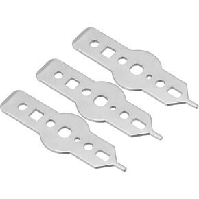 PATIKIL Dart Wrench Tool, 3Pcs Dart Shaft Tightener & Tip Adjuster Multi-Purpose Dart Tool Accessories for Steel and Soft Tips, Silver Tone
