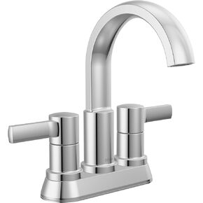 Delta Faucet Albion Centerset Bathroom Faucet, Gold 2-Handle Bathroom Faucet, Delta Bathroom Sink Faucet, Metal Push-Pop Drain Assembly, 1.2 GPM Flow Rate, Champagne Bronze 25855LF-CZ