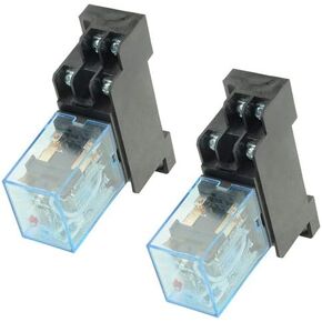 WMYCONGCONG 2 PCS Electromagnetic Power Relay HH52P AC 110V Coil DPDT 8 Pins w/Socket Base (AC 110V)