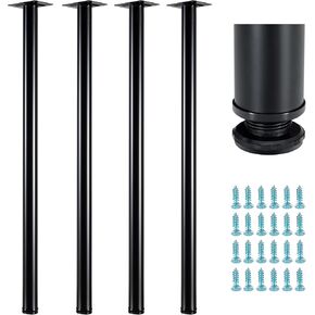 WUHUANGKAKA 40 Inch Table Legs,40" Adjustable Metal Desk Legs,Suitable for DIY Furniture Legs,Computer Desk,Dining Table,Workbenches,Coffee Table,Set of 4 (Black).