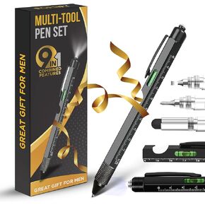Stocking Stuffers for Adults Men, Gifts for Men 9 in 1 Multitool Pen White Elephant Gifts Christmas Gifts for Men Who Have Everything, Dad Gifts Cool Gadgets for Men Boyfriend Husband, Tools for Men