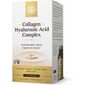 SOLGAR Collagen Hyaluronic Acid Complex - 30 Tablets - with Hydrolyzed Collagen Type 2 & Chondroitin - Non-GMO, Gluten & Dairy Free - 30 Servings