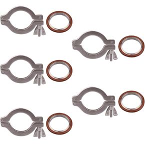 DERNORD KF-40 Wing Nut Clamp Flange Quick Clamp Stainless Steel 304 with Centering O-Ring （Pack of 5）