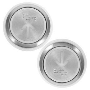 HEALLILY 2pcs Elevator Button Elevator Switch Button Elevator Push Buttons Elevator Accessory Buttons for Elevator Round Stainless Steel Buttons Elevator Accessories Metal Elevate Button