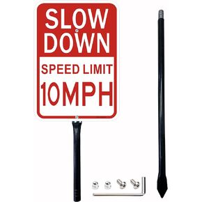Speed Limit Signs, 5 MPH, 18x12 Inches, Reflective Aluminum, Set of 2
