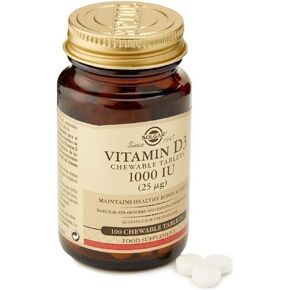 Vitamin D3 Chewable - 100 Chewable Tablets 1000 IU