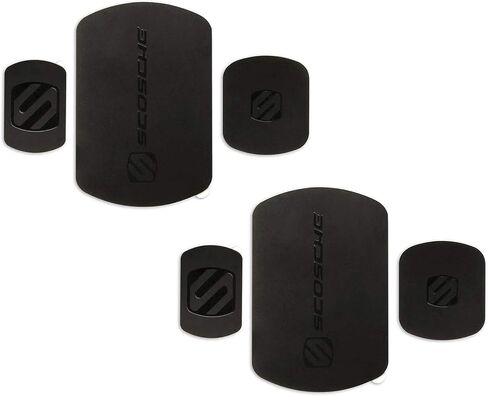 Scosche MPLT54T-4PKBP0 MagicMount Replacement Plate Kit for Magnetic Car Phone Mount Holder, Metal Plates w/Extra Strength Hold for Smartphone, Tablet, Magnet Cell Phone Stand & Phone Case, Pack of 4 in Kuwait