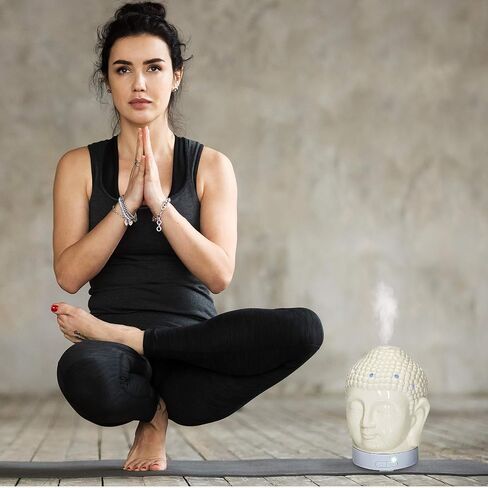 Aromar Buddha Ceramic Diffuser, White in Saudi Arabia