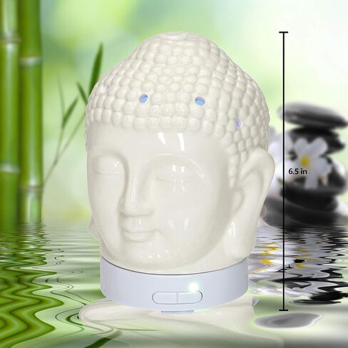 Aromar Buddha Ceramic Diffuser, White in Saudi Arabia