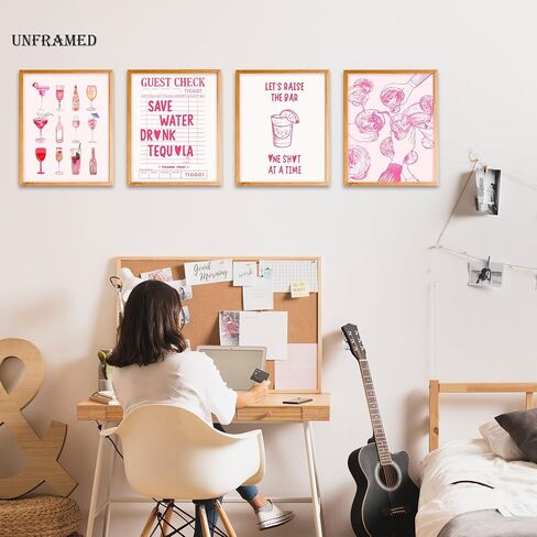 Long Live Cowgirls Decor,Cowgirl Wall Art,Cowgirl Room Decor,Pink Cowgirl Decor for bedroom,Posters for girls room,Cowgirl bedroom Decor,Cowgirl Poster Preppy Room Decor 8x10 Inches Set of 4 Unframed in Saudi Arabia