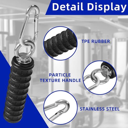 ملحقات شريط السحب لأسفل من LAT: ملحقات منسدلة LAT لآلة كابل البكرة - ملحقات كابل تمرين حبل ثلاثي الرؤوس لصالة الألعاب الرياضية المنزلية in Kuwait