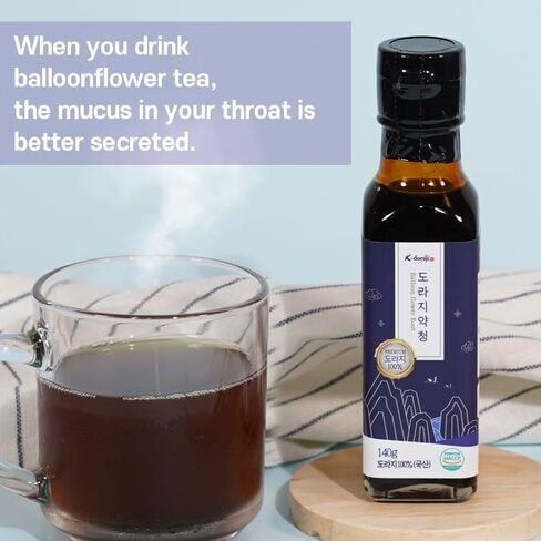 [K-doraji] Korean Premium Natural Tea Concentrate 140ml -100% Bellflower Root Extract, Sore Throat, in Saudi Arabia