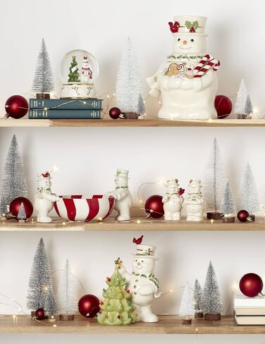 Lenox Happy Holly Days Snowmen Salt & Pepper Set, 2 Count, Ivory in Saudi Arabia