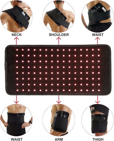 Red Light Therapy Belt with Timer, Near & Infrared Light Therapy Device Portable Wrap for Body Back Knee Joint Muscle Pain Relief and Dogs in Saudi Arabia