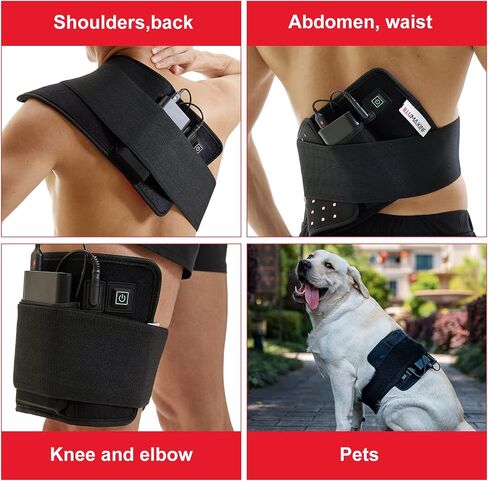 Red Light Therapy Belt with Timer, Near & Infrared Light Therapy Device Portable Wrap for Body Back Knee Joint Muscle Pain Relief and Dogs in Saudi Arabia