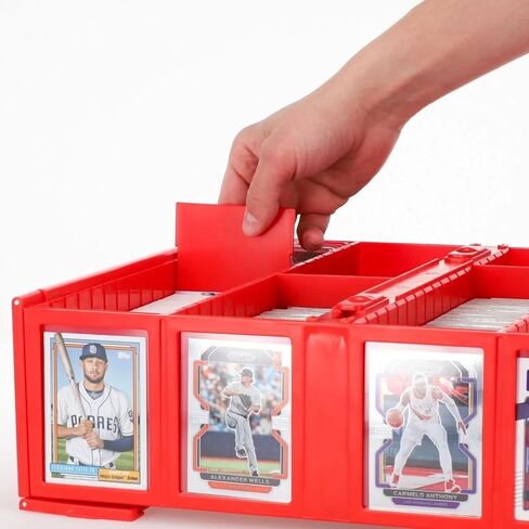 BCW Collectible Card Bin Partitions - Red | Dividers for BCW Card Bins & 6 Drawer Card Catalog | Divide and Organize Your Trading Card Collection | Visible Sections, Adhesive Label-Friendly in Saudi Arabia