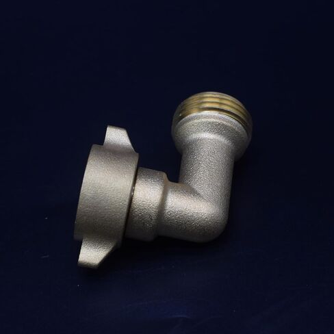 90 Degree Garden Hose Connector with Shut Off Valve Hose Elbow,3/4" Swivel Solid Brass Connector Pipe Fittings Hose Elbow Connector for RV Water Hose Intake Hose Adapter in Saudi Arabia