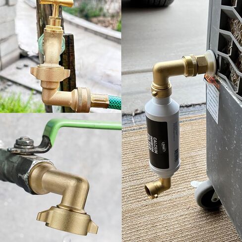 90 Degree Garden Hose Connector with Shut Off Valve Hose Elbow,3/4" Swivel Solid Brass Connector Pipe Fittings Hose Elbow Connector for RV Water Hose Intake Hose Adapter in Saudi Arabia
