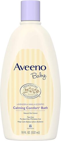 Aveeno Baby, حمام مريح مهدئ، باللافندر والفانيليا، 18 أونصة سائلة (532 مل) in Kuwait