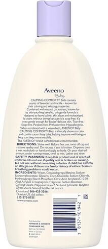 Aveeno Baby, حمام مريح مهدئ، باللافندر والفانيليا، 18 أونصة سائلة (532 مل) in Kuwait