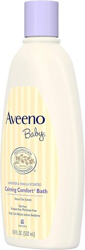 Aveeno Baby, حمام مريح مهدئ، باللافندر والفانيليا، 18 أونصة سائلة (532 مل) in Kuwait