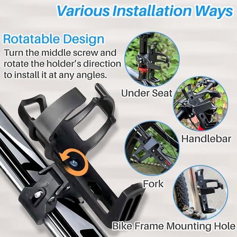 حامل كأس ماء للدراجة من كاليفيل حامل كأس عالمي للدراجة خفيف الوزن وزجاجة مياه على شكل قفص متين للمقود للنساء باللون الأسود in Kuwait