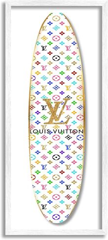 Stupell Industries Bold Trendy Patterned Fashion Design Emblem Surfboard, Design by Madeline Blake in Saudi Arabia