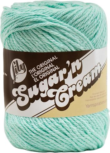 Lily Sugar 'N Cream The Original Solid Yarn, 2.5oz, Medium 4 Gauge, 100% Cotton - Seabreeze - Machine Wash & Dry in Saudi Arabia