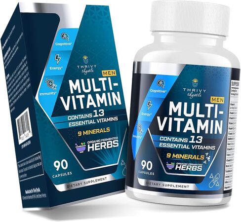 Mens Multivitamin - Daily Multivitamin for Men with Fermented Herbal Extracts & 43 Nutrients - Men's Vitamins Support - Support for Men 18+（90 Capsules） in Saudi Arabia