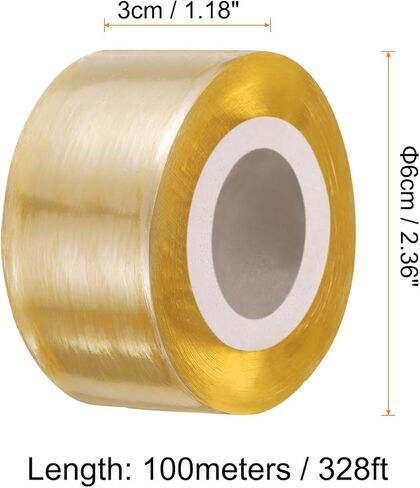 HARFINGTON Fruit Tree Grafting Tape 3CM x 100M 2.56" Dia PVC Stretchable Garden Grafting Tool Plants Nursery Repair Tapes Self Adhesive Floristry Film for Floral Tree and Poly Budding, Green in Saudi Arabia