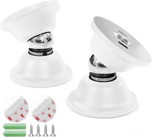 NiHome White Magnetic Door Stop for Secure Door Holding & Stopping, Easy Install Non-Obtrusive Design, Flexible Mounting Options for RV, Older Homes & Uneven Doors, Protects Walls(1PCS) in Kuwait