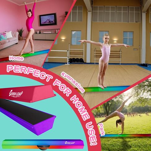 6ft/8ft Folding Balance Beam, Foldable Gymnastics Balance Beam Foam for Kids and Toddlers 3-12，Folding Beam with Non Slip Rubber Base, Gymnastics Equipment for Home Floor Training. in Saudi Arabia