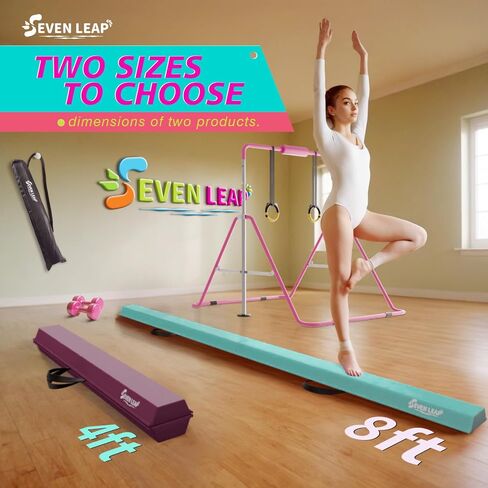6ft/8ft Folding Balance Beam, Foldable Gymnastics Balance Beam Foam for Kids and Toddlers 3-12，Folding Beam with Non Slip Rubber Base, Gymnastics Equipment for Home Floor Training. in Saudi Arabia