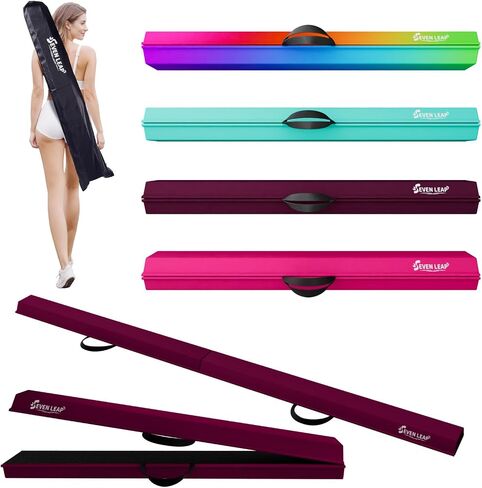 6ft/8ft Folding Balance Beam, Foldable Gymnastics Balance Beam Foam for Kids and Toddlers 3-12，Folding Beam with Non Slip Rubber Base, Gymnastics Equipment for Home Floor Training. in Saudi Arabia