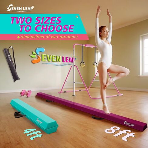 6ft/8ft Folding Balance Beam, Foldable Gymnastics Balance Beam Foam for Kids and Toddlers 3-12，Folding Beam with Non Slip Rubber Base, Gymnastics Equipment for Home Floor Training. in Saudi Arabia