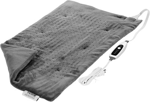 VEVOR Weighted Heating Pad, 17" x 33" Electric Heat Pad for Pain Relief, 6.8 lbs Electric Heating Pad with 4 Temperature Settings, 2-Hour Auto-Off, Weighted Heated Pad for Back Neck Shoulder Abdomen in Saudi Arabia