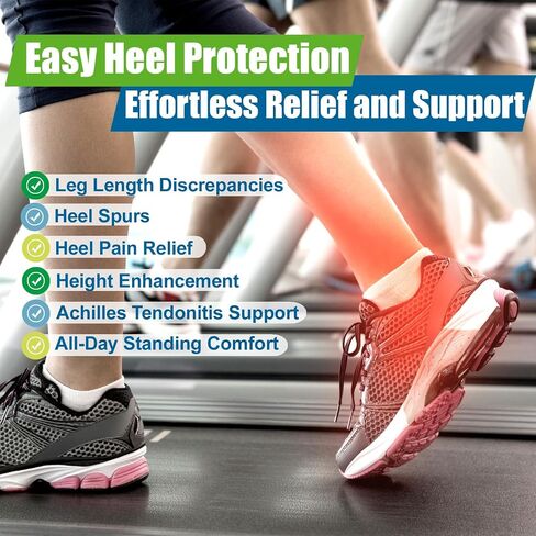Adjustable Heel Lifts for Men and Women – Height Increase Insoles for Heel Pain Relief – Shoe Lifts Inserts, Heel Pads for Shoes – Pack of 2 (M) in Kuwait