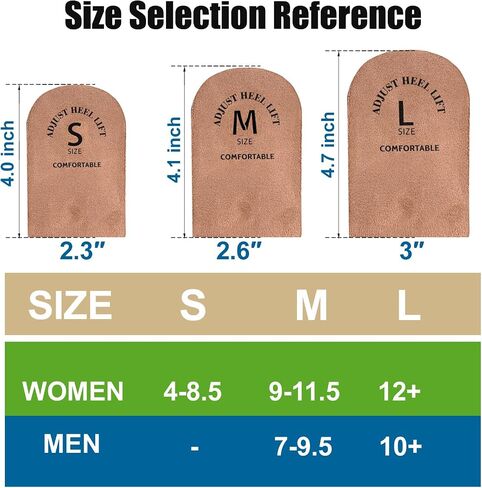 Adjustable Heel Lifts for Men and Women – Height Increase Insoles for Heel Pain Relief – Shoe Lifts Inserts, Heel Pads for Shoes – Pack of 2 (M) in Kuwait