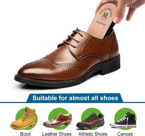 Adjustable Heel Lifts for Men and Women – Height Increase Insoles for Heel Pain Relief – Shoe Lifts Inserts, Heel Pads for Shoes – Pack of 2 (M) in Kuwait