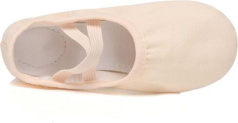 Danzcue Ballet Shoes for Women Soft Canvas/PU Leather Adult Dance Slippers, Ideal Ballet Flats for Women in Kuwait