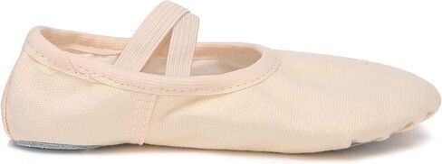 Danzcue Ballet Shoes for Women Soft Canvas/PU Leather Adult Dance Slippers, Ideal Ballet Flats for Women in Kuwait