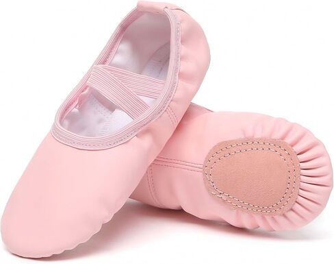 Danzcue Ballet Shoes for Women Soft Canvas/PU Leather Adult Dance Slippers, Ideal Ballet Flats for Women in Kuwait