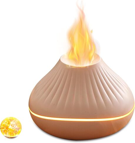Colorful Volcano Diffuser Humidifier: Upgraded 160ml Fire Flame Humidifier Aroma Spray Diffusers with 7 Colors Changing Auto Off Function for Essential Oils Large Room (Full Crack Flame) in Saudi Arabia