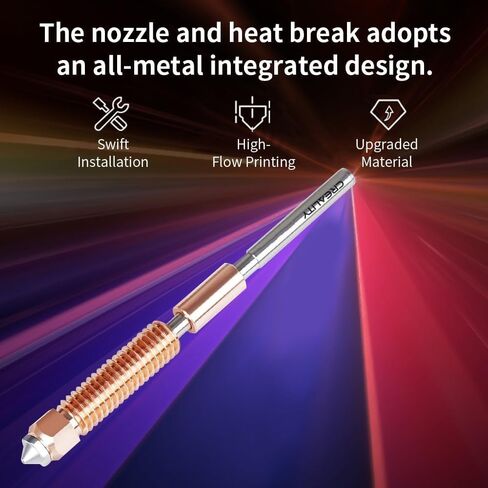 مجموعات فوهة K1C فوهة يونيكورن سريعة التبديل مع سبيكة نحاسية 0.4 مم وفوهة فولاذية صلبة لطابعات Creality K1C، Ender 3 V3، Ender 3 V3 Plus، Ender 3 V3 KE Ender 3 V3 SE 3D in Kuwait