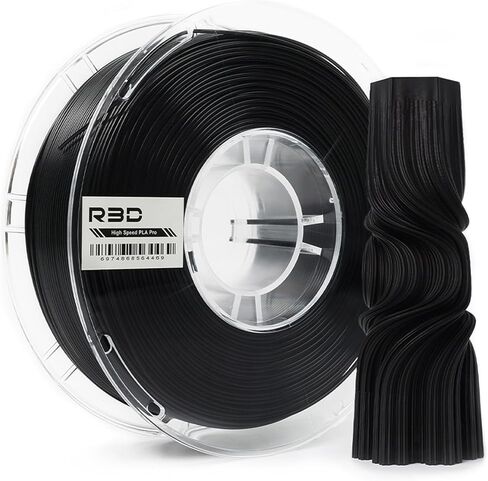 R3D High Speed ​​PLA Pro Filament 1.75mm 1KG، خيوط طابعة ثلاثية الأبعاد للطباعة عالية السرعة 30-600 مم / ثانية، دقة الأبعاد +/- 0.02 مم، بكرة بلاستيكية، متوافقة مع AMS (أسود) in Kuwait
