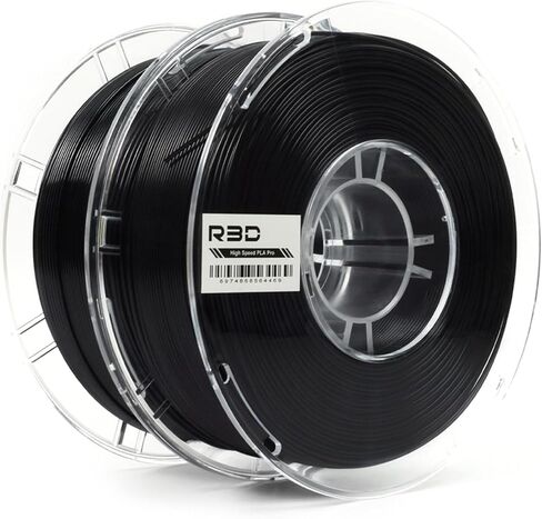 R3D High Speed PLA Pro Filament 1.75mm 1KG, 3D Printer Filament for 30-600 mm/s High-Speed Printing, Dimensional Accuracy +/- 0.02 mm, Plastic Spool, Compatible with AMS (Black) in Saudi Arabia